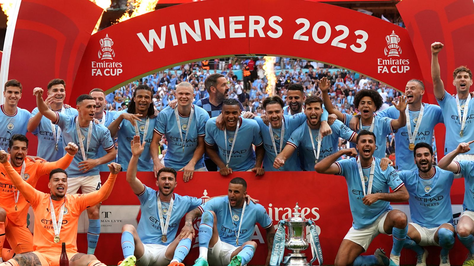 Manchester City win the FA Cup image